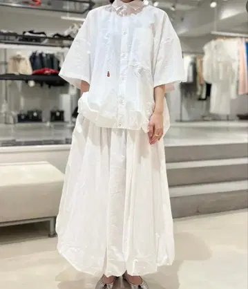 nagonstans 24SS 벌룬 스커트 화이트