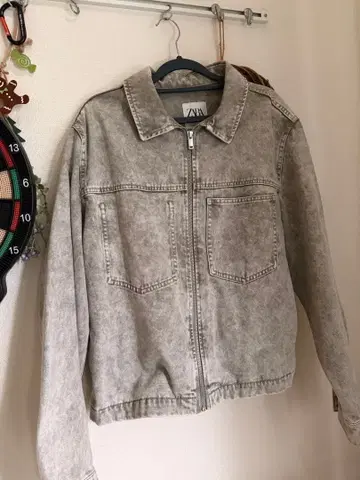 그레이 데님 자켓 집업