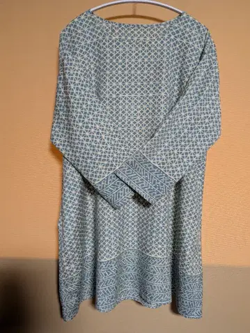 요건 레일 바바구리 수제 스탬프 프린트 튜닉