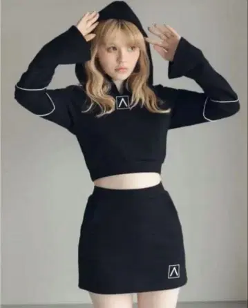 초특가 판매 중 andmary Eve 후디 세트 업 블랙