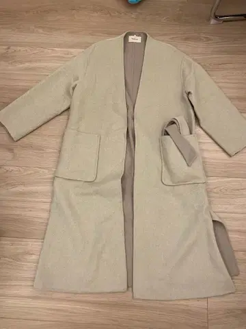 [ FRAY I.D ] 노카라 리버 코트 롱 기장 가운 Free