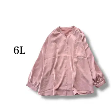 새틴 스키퍼 개더 셔츠 블라우스 [6L] 빅 사이즈