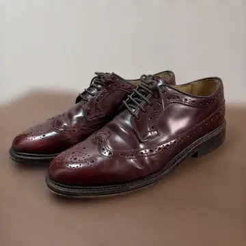 G.H.BASS 윙팁 가죽 버건디 슈즈