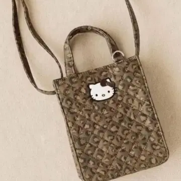 LOWRYS FARM 로리즈팜 키티 퀼팅 miniBAG 표범 무늬