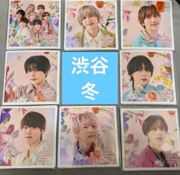 나니와단시 정사각형 사진 시부야점 한정판 floral 겨울 8장 세트