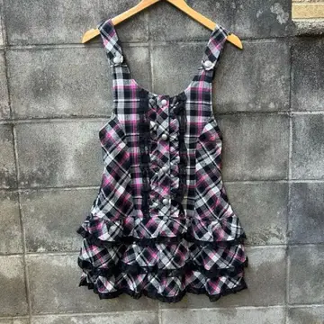 rose fan fan 모리걸 00s 헤이세이 프릴 미니 원피스