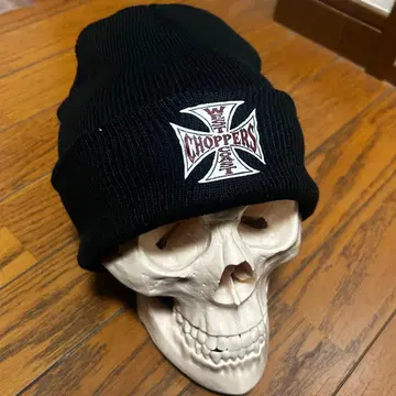 웨스트 코스트 초퍼스 비니 블랙 니트 모자 바이커 할리