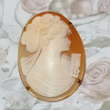 [diluca] 딜루카 카메오 브로치 펜던트 탑 귀부인 옆얼굴