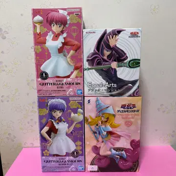 미개봉 새상품 란마1/2와 유희왕 피규어 4개 세트