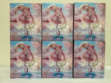 하츠네 미쿠 벚꽃 미쿠 AMP+ 피규어 벚꽃 드레스 ver 6점 세트