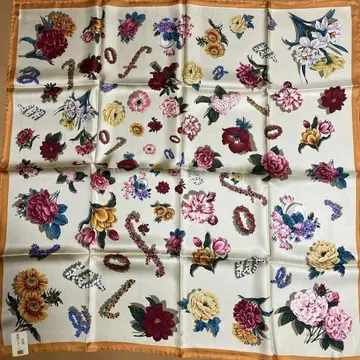 새상품! 전통 꽃무늬 대형 스카프