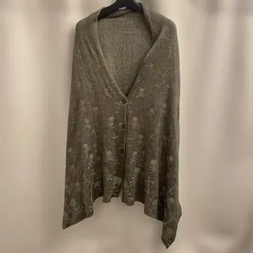 Barak 바락 스컬 패턴 해골 2WAY 니트 겉옷 스톨 머플러