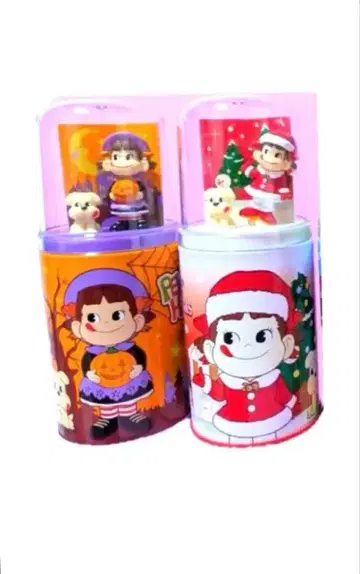 새상품급 후지야 밀키 페코짱 나카요시 캔 세트 크리스마스 할로윈