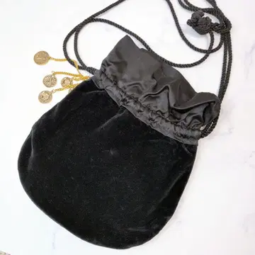 [ 프랑스제 ] 빈티지 복조리 숄더 벨로아 코인 참