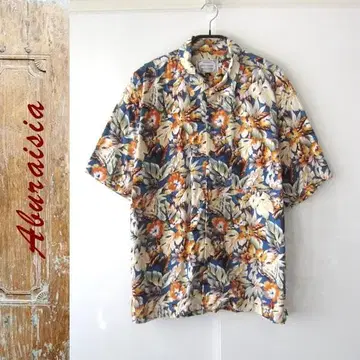 새상품급 Aburaisia/아브레이시아 코튼 하와이안 셔츠 M