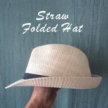 새상품급 PPIT 밀짚 중절모 베이지 59.5cm