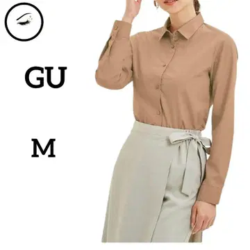 새상품급 지유 블라우스 M 마롱 브라운 긴팔 셔츠 오피카지 봄 가을