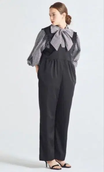 yori 새틴 프릴 살로펫 블랙 36