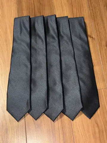 제냐 엘렉타 울 넥타이 5세트 새상품급 차콜 그레이