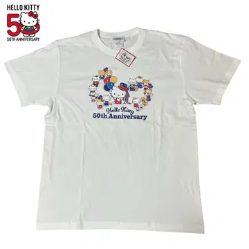 [새상품] 한정품 레어 산리오 헬로키티 50주년 기념 T셔츠 반팔