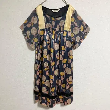 츠모리 치사토 DRESS 원피스 드레스 실크 100%