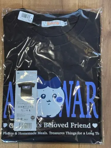 치이카와 T셔츠 하치와레 시리즈 스미 블랙 XL 사이즈