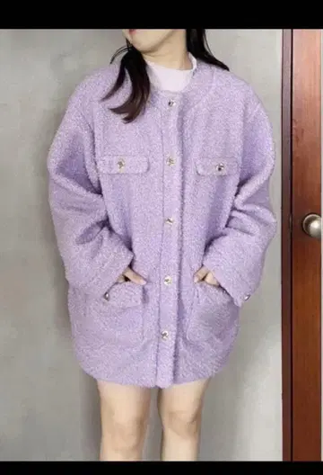 더즈린 보아 프렌치 블루종 라벤더 퍼플