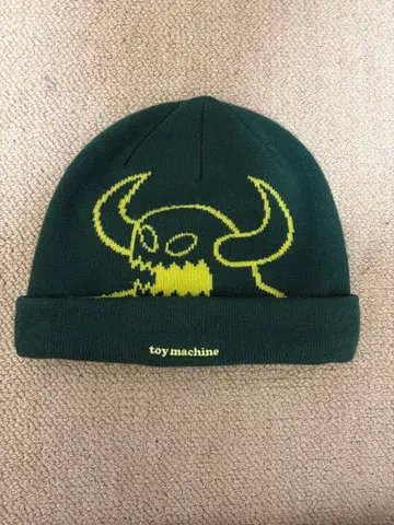 토이 머신 니트 모자 비니 그린