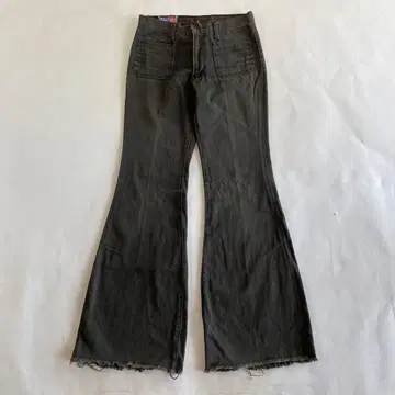 70's Bobson 벨보텀 플레어 데님 블랙 e395