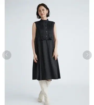 CELFORD 라인 플리츠 원피스 프레이 아이디 snidel 도트