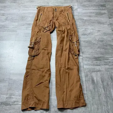 랄프 로렌 카고 팬츠 브라운 기믹 멀티 포켓 파라슈트 브라운