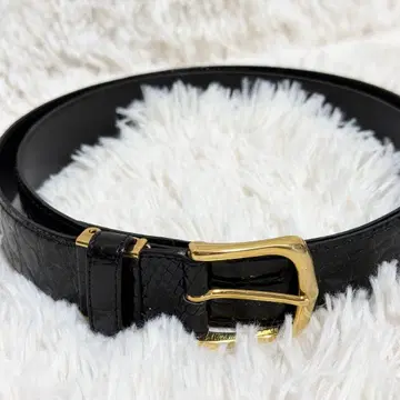 [새상품급] 크로커다일 벨트 가죽 블랙 악어