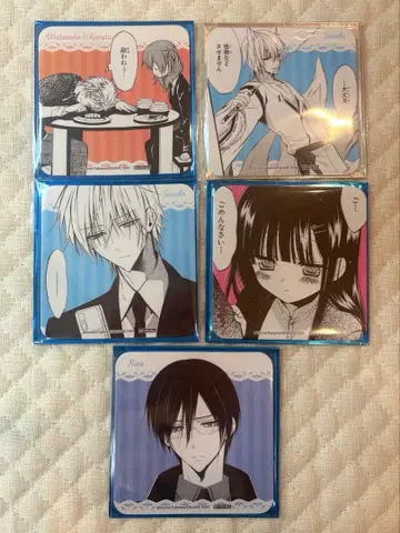 요호 x 복숭아 SS 후지와라 코코아 콜라보 카페 코스터 5종 세트