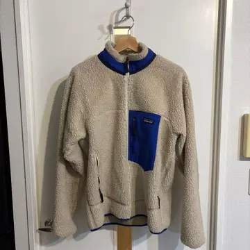 patagonia 플리스 자켓 M 베이지/파랑