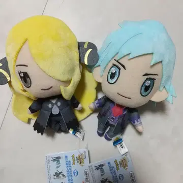 새상품 포켓몬 마스터즈EX 시로나 다이고 봉제 인형 세트