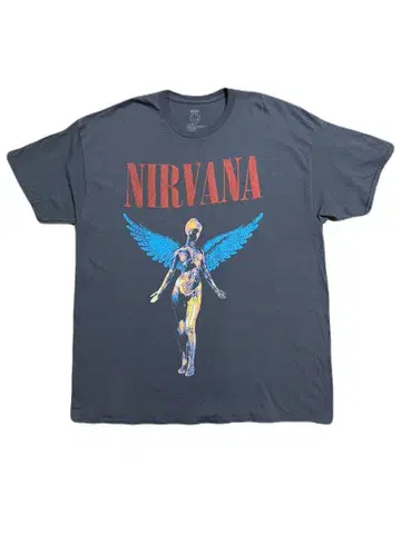 구제 의류 NIRVANA 인 우테로 IN UTERO 티셔츠 빈티지