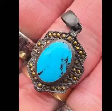 인디언 실버 터콰이즈 펜던트