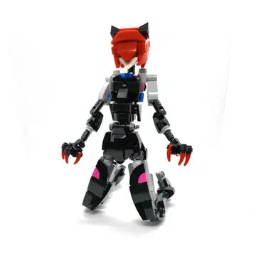 고양이 귀 로봇 블록 피규어