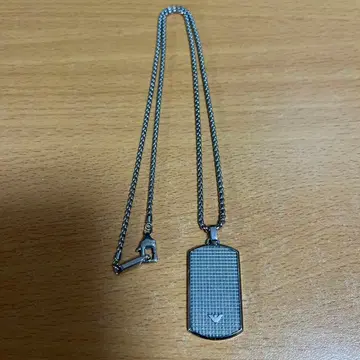 EMPORIO ARMANI 도그택 목걸이