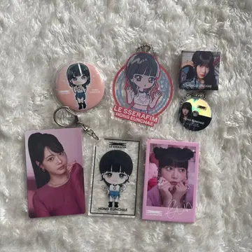 LE SSERAFIM 은채 캔뱃지 키링 트레이딩 카드