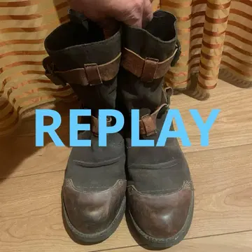 replay 엔지니어 부츠 다크 브라운