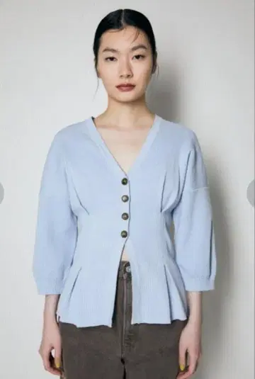 마우지 WAIST FIT RIB KNIT 스프링 니트 가디건