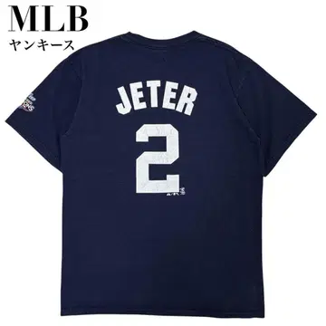MLB 양키스 지터 Majestic 티셔츠 양면 프린트 M 상당