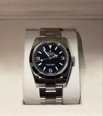 자동 태엽 손목시계 블랙 상자 부속물 있음