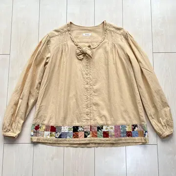 PINKHOUSE 핑크하우스 패치워크 리본 블라우스