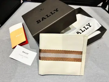 BALLY 접이식 지갑 화이트 가죽