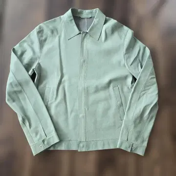 [ 엠포리오 아르마니 ] 민트 그린 램 가죽 셔츠 자켓 사이즈 48