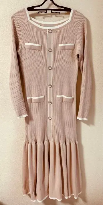 CELFORD 핑크 니트 롱 원피스 36