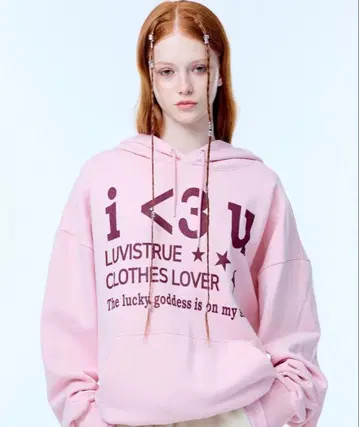 LUVISTRUE 후드티 핑크