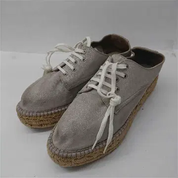 스니커즈 실버 스웨이드 에스파드리유 스페인산